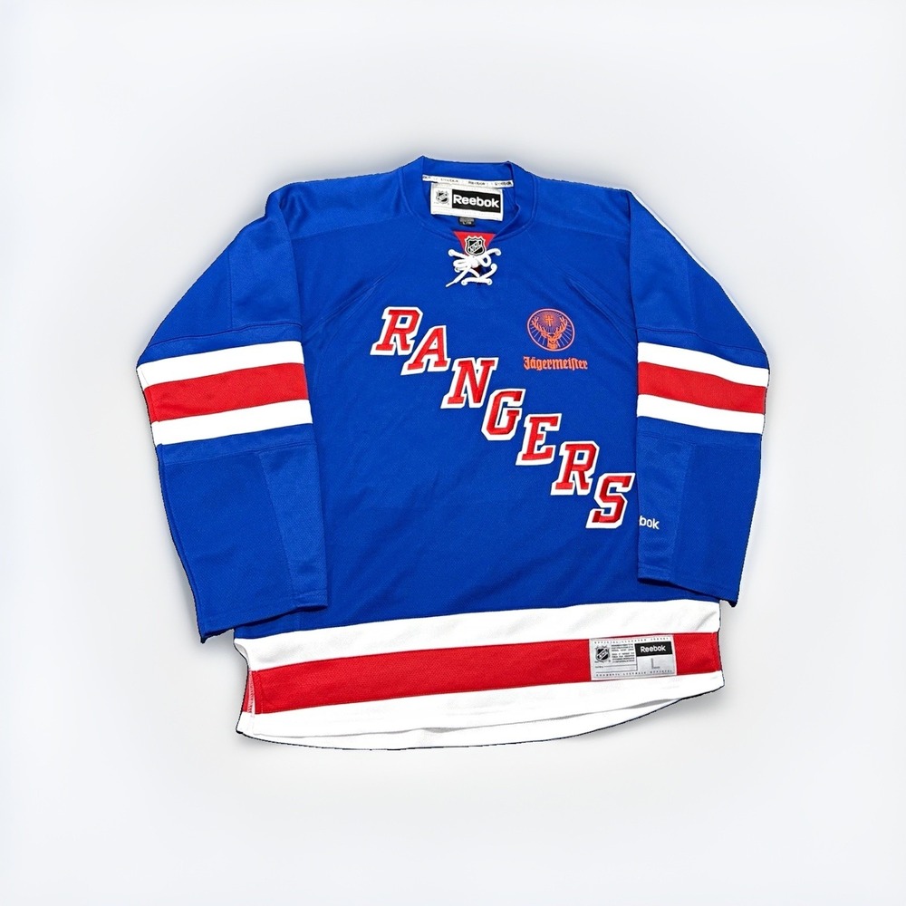 Vintage Reebok NHL NY Rangers Jägermeister Carlsson #56 Custom Jersey Men's L